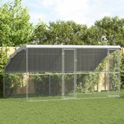 Cage à poules 2 pcs Argenté 400 x 200 x 200 cm Acier galvanisé 525669525669