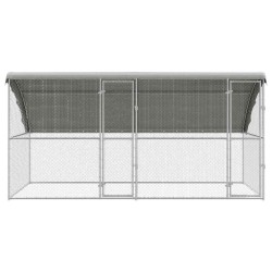 Cage à poules 2 pcs Argenté 400 x 200 x 200 cm Acier galvanisé 525669525669