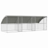 Cage à poules 3 pcs Argenté 600 x 200 x 200 cm Acier galvanisé 525670525670