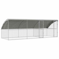 Cage à poules 3 pcs Argenté 600 x 200 x 200 cm Acier galvanisé 525671525671