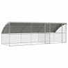 Cage à poules 3 pcs Argenté 600 x 200 x 200 cm Acier galvanisé 525671525671