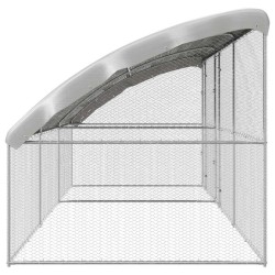 Cage à poules 3 pcs Argenté 600 x 200 x 200 cm Acier galvanisé 525671525671