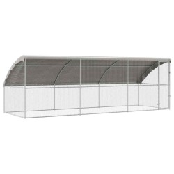 Cage à poules 3 pcs Argenté 600 x 200 x 200 cm Acier galvanisé 525672525672