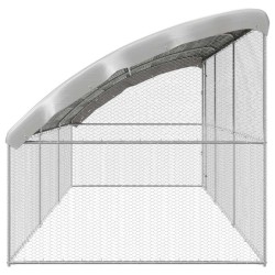 Cage à poules 3 pcs Argenté 600 x 200 x 200 cm Acier galvanisé 525672525672