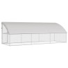 Cage à poules 3 pcs Argenté 600 x 200 x 200 cm Acier galvanisé 525672525672