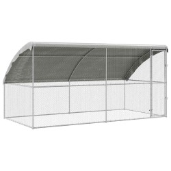 Cage à poules 2 pcs Argenté 400 x 200 x 200 cm Acier galvanisé 525673525673