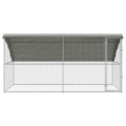 Cage à poules 2 pcs Argenté 400 x 200 x 200 cm Acier galvanisé 525673525673