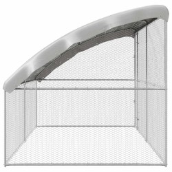 Cage à poules 2 pcs Argenté 400 x 200 x 200 cm Acier galvanisé 525673525673
