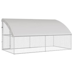 Cage à poules 2 pcs Argenté 400 x 200 x 200 cm Acier galvanisé 525673525673