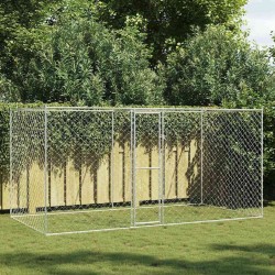 Cage pour chien Argenté 400 x 200 x 200 cm Acier galvanisé 525675525675
