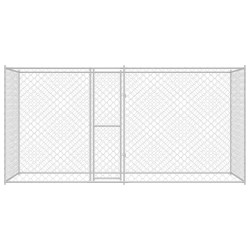 Cage pour chien Argenté 400 x 200 x 200 cm Acier galvanisé 525675525675