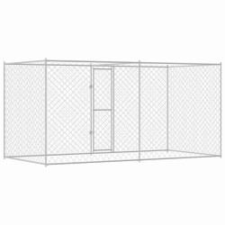 Cage pour chien Argenté 400 x 200 x 200 cm Acier galvanisé 525675525675