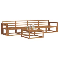 Ensemble de canapés d'extérieur 5 pcs Naturel 525684525684