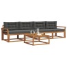 Ensemble de canapés d'extérieur 5 pcs Naturel et Anthracite 525686525686