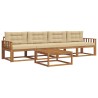 Ensemble de canapés d'extérieur 5 pcs Naturel et Beige 525690525690