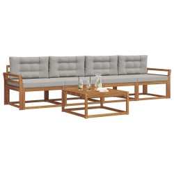 Ensemble de canapés d'extérieur 5 pcs Gris Naturel et Clair 525691525691