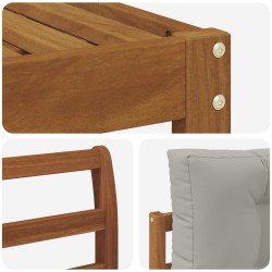 Ensemble de canapés d'extérieur 5 pcs Gris Naturel et Clair 525691525691