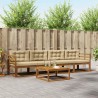 Ensemble de canapés d'extérieur 5 pcs Naturel et Beige 525694525694