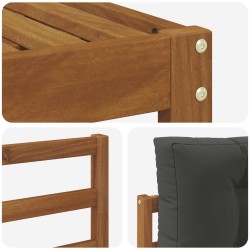 Ensemble de canapés d'extérieur 5 pcs Naturel et Anthracite 525695525695
