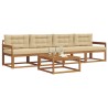 Ensemble de canapés d'extérieur 5 pcs Naturel et Beige 525698525698