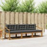 Ensemble de canapés d'extérieur 3 pcs Naturel et Anthracite 525700525700