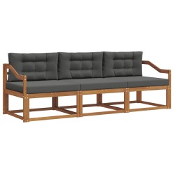 Ensemble de canapés d'extérieur 3 pcs Naturel et Anthracite 525700525700