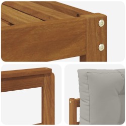 Ensemble de canapés d'extérieur 5 pcs Gris Naturel et Clair 525702525702