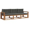 Ensemble de canapés d'extérieur 3 pcs Naturel et Anthracite 525705525705
