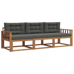 Ensemble de canapés d'extérieur 3 pcs Naturel et Anthracite 525708525708