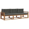 Ensemble de canapés d'extérieur 3 pcs Naturel et Anthracite 525708525708