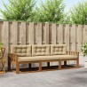 Ensemble de canapés d'extérieur 3 pcs Naturel et Beige 525709525709