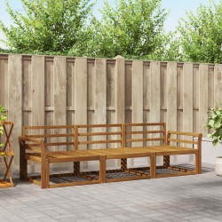 Ensemble de canapés d'extérieur 3 pcs Naturel 525710525710