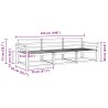 Ensemble de canapés d'extérieur 3 pcs Naturel 525710525710
