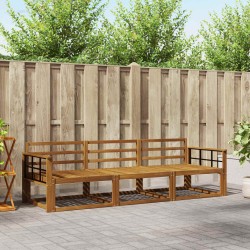 Ensemble de canapés d'extérieur 3 pcs Naturel 525713525713