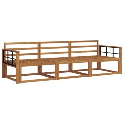 Ensemble de canapés d'extérieur 3 pcs Naturel 525713525713