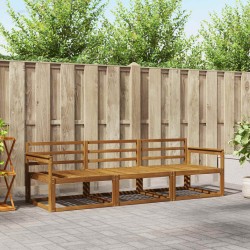 Ensemble de canapés d'extérieur 3 pcs Naturel 525716525716