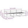 Ensemble de canapés d'extérieur 3 pcs Naturel 525716525716