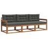 Ensemble de canapés d'extérieur 3 pcs Naturel et Anthracite 525721525721