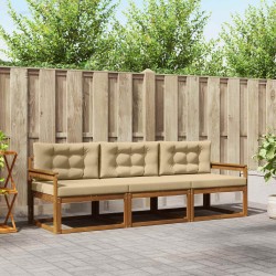 Ensemble de canapés d'extérieur 3 pcs Naturel et Beige 525725525725