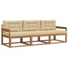 Ensemble de canapés d'extérieur 3 pcs Naturel et Beige 525725525725