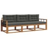 Ensemble de canapés d'extérieur 3 pcs Naturel et Anthracite 525727525727