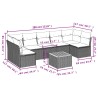 Salon de jardin avec coussins 8 pcs beige résine tressée 525729525729