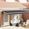 Auvent Rétractable Anthracite 400 x 200 cm tissu 525731525731