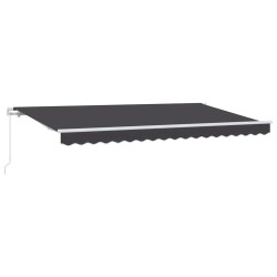 Auvent Rétractable Anthracite 400 x 200 cm tissu 525731525731