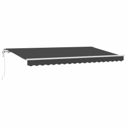 Auvent Rétractable Anthracite 400 x 200 cm tissu 525732525732