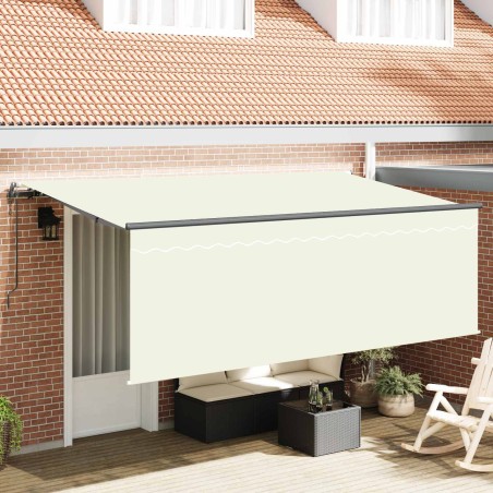 Auvent Rétractable Crème 400 x 200 cm Polyester et Aluminium 525742525742