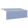 Auvent Rétractable Bleu et Blanc 400 x 200 cm 525746525746