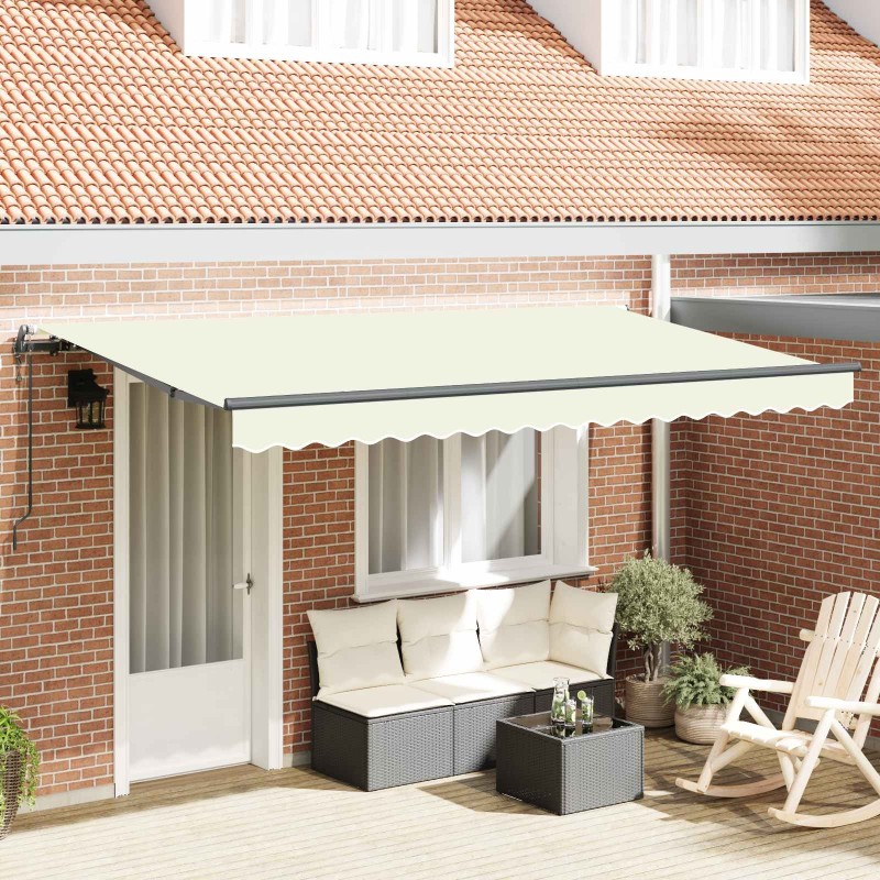 Auvent Rétractable Crème 400 x 200 cm tissu 525749525749