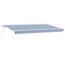 Auvent Rétractable Bleu 400 x 200 cm tissu 525753525753