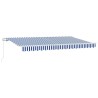 Auvent Rétractable Bleu 400 x 200 cm tissu 525753525753